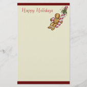 Kerst Gingerbread Stationery Note Paper Briefpapier (Voorkant)
