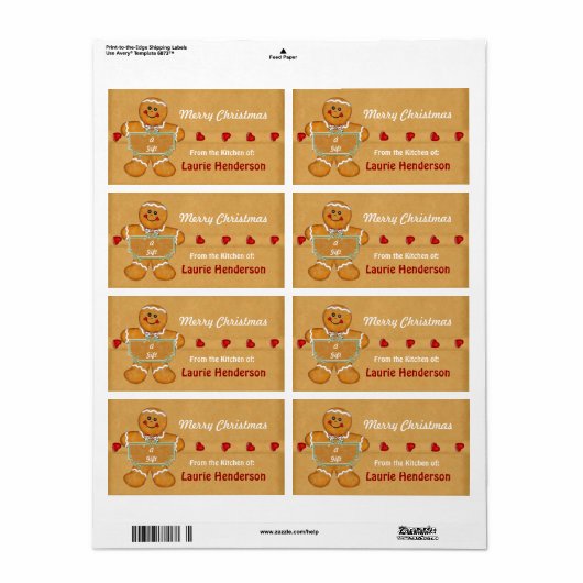Kerst Gingerbread uit de keuken van Labels (Full Sheet)