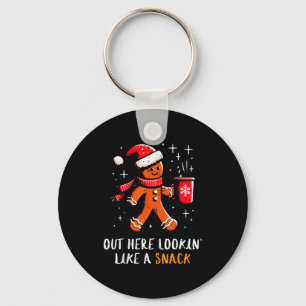 Kerst gingerbread uitziend als snack Kerstmis W Sleutelhanger