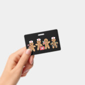 Kerst Gingerbread Verpleegster Team Crew Cadeaus Badge (Handheld)