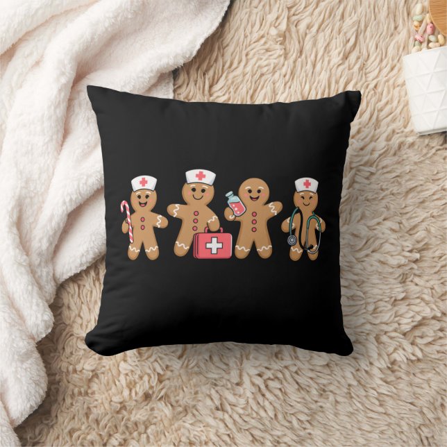 Kerst Gingerbread Verpleegster Team Crew Cadeaus Kussen (Deken)
