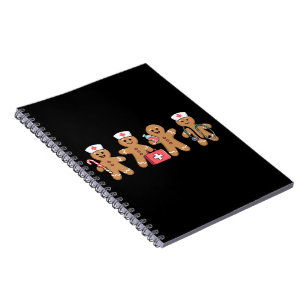 Kerst Gingerbread Verpleegster Team Crew Cadeaus Notitieboek