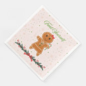 Kerst Gingerbread Vrouw Servet (Hoek)