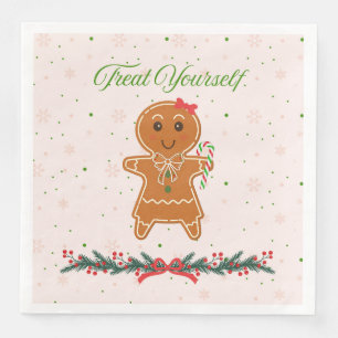 Kerst Gingerbread Vrouw Servet