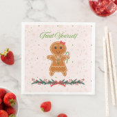 Kerst Gingerbread Vrouw Servet (Insitu)