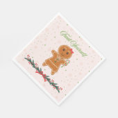 Kerst Gingerbread Vrouw Servet (Hoek)