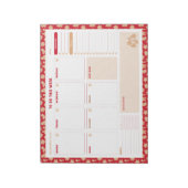 Kerst Gingerbread Weekly to Do List Planner Notitieblok (Linkerzijde)