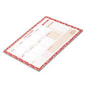 Kerst Gingerbread Weekly to Do List Planner Notitieblok (Schuin)