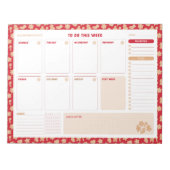 Kerst Gingerbread Weekly to Do List Planner Notitieblok (Voorkant)