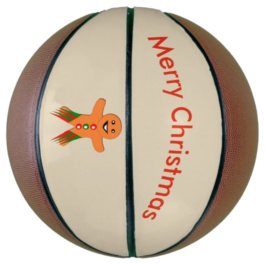 Kerst Gingerbrood Man Basketballen (Verticaal)