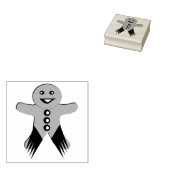 Kerst Gingerbrood Man Wood Art Stempel (Gestempeld)