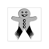 Kerst Gingerbrood Man Wood Art Stempel (Afrduk)