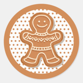 Kerst gingerkoek koekjes ronde sticker