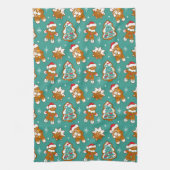 Kerst gingerkoek koekjes theedoek (Verticaal)