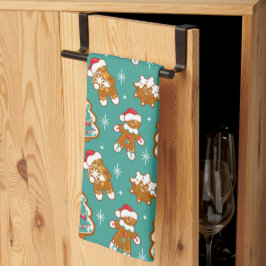 Kerst gingerkoek koekjes theedoek