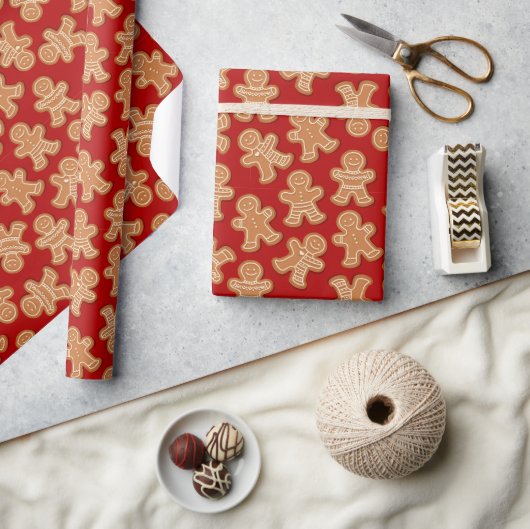 Kerst Gingerkoekjes Cadeaupapier (Crafts)