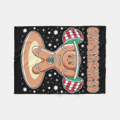 Kerst Gingershred Funny Gingerbread Man Gym Bo Fleece Deken (Voorkant (Horizontaal))
