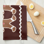Kerst Gingersnap Keukenhanddoek  (Quarter Fold)