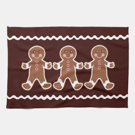 Kerst Gingersnap Keukenhanddoek  (Horizontaal)