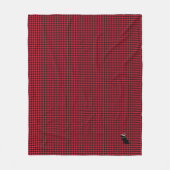 Kerst Gingham Check Red Black Lab Santa Hat Fleece Deken (Voorkant)
