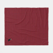 Kerst Gingham Check Red Black Lab Santa Hat Fleece Deken (Voorkant (Horizontaal))