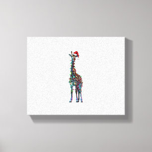 Kerst Giraffe _1 Canvas Afdruk