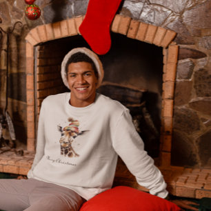 Kerst Giraffe, aanpasbaar T-shirt