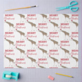 Kerst Giraffe Funny Animal met Santa Hat Tissuepapier (Craft)