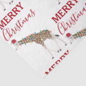 Kerst Giraffe Funny Animal met Santa Hat Tissuepapier (Detail)