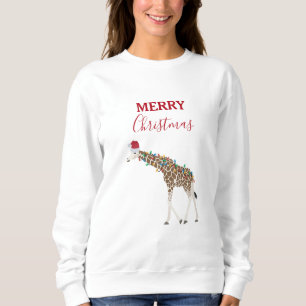 Kerst Giraffe Funny Animals met Santa Hat Trui
