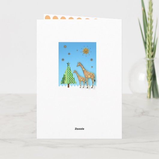 KERST GIRAFFE KAART (Achterkant)