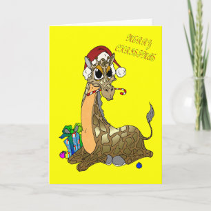 Kerst Giraffe Kaart