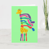 Kerst Giraffe kaart (Voorkant)