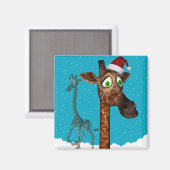 Kerst Giraffe Magnetiet Magneet (Voorkant / Achterkant)
