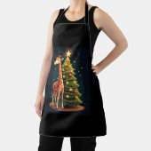 Kerst Giraffe Officiële Boomtopper Funny Tall Schort (Insitu)