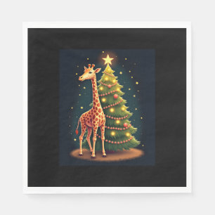 Kerst Giraffe Officiële Boomtopper Funny Tall Servet