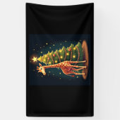 Kerst Giraffe Officiële Boomtopper Funny Tall Spandoek (Verticaal)
