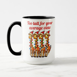 Kerst Giraffes met Santa Hats en Lights Mok