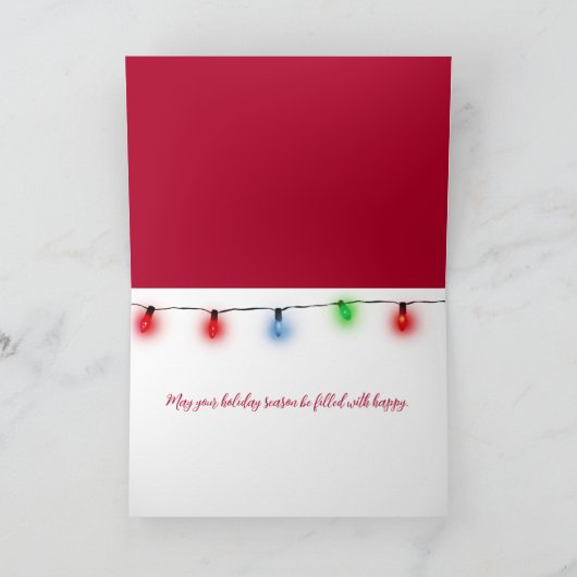 Kerst Girly Gnome met Plaid Pet Feestdagen Kaart (Binnen)