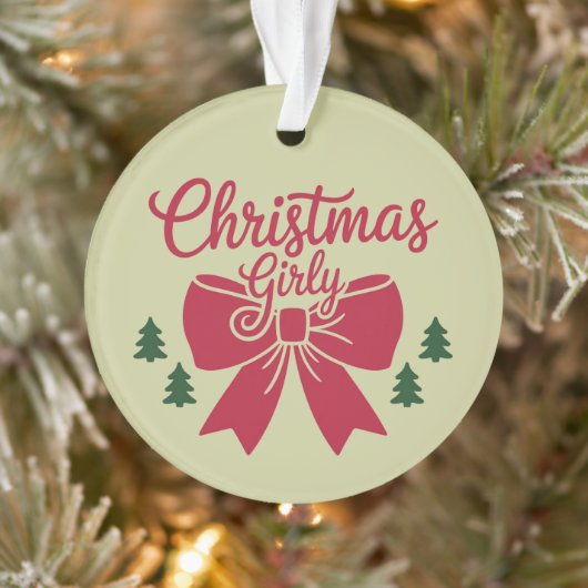 Kerst Girly Tree Bow esthetische cadeau voor haar Ornament (Boom)