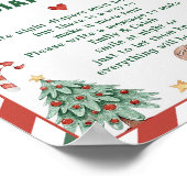 Kerst"Gisteravond luiers"Baby shower spel Kaart Poster (Hoek)