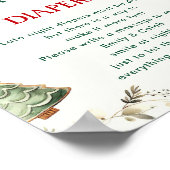 Kerst "gisteravond luiers" Baby shower spel Poster (Hoek)