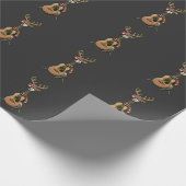 Kerst Gitaar Liefhebber Reindeer Cadeaupapier (Hoek)