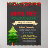 Kerst Giving Tree Fundraiser sjabloon Poster (Voorkant)