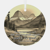 Kerst Glacier National Park Sepia EngageCouple Glas Ornament (Achterkant)