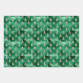 Kerst Glam Folie Metallic Glitter bomen Inpakpapier Vel (Voorkant 2)