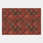 Kerst Glam Folie Metallic Glitter Bourgogne Navy Inpakpapier Vel (Voorkant 2)