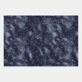Kerst Glam Folie Metallic Glitter Bourgogne Navy Inpakpapier Vel (Voorkant 3)