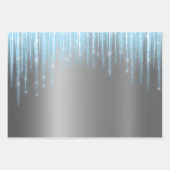 Kerst Glam Folie Metallic Glitter Icicle Inpakpapier Vel (Voorkant)