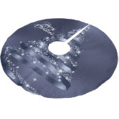 Kerst glanzend blauwe lint boom glans kerstboom rok (Gekanteld)